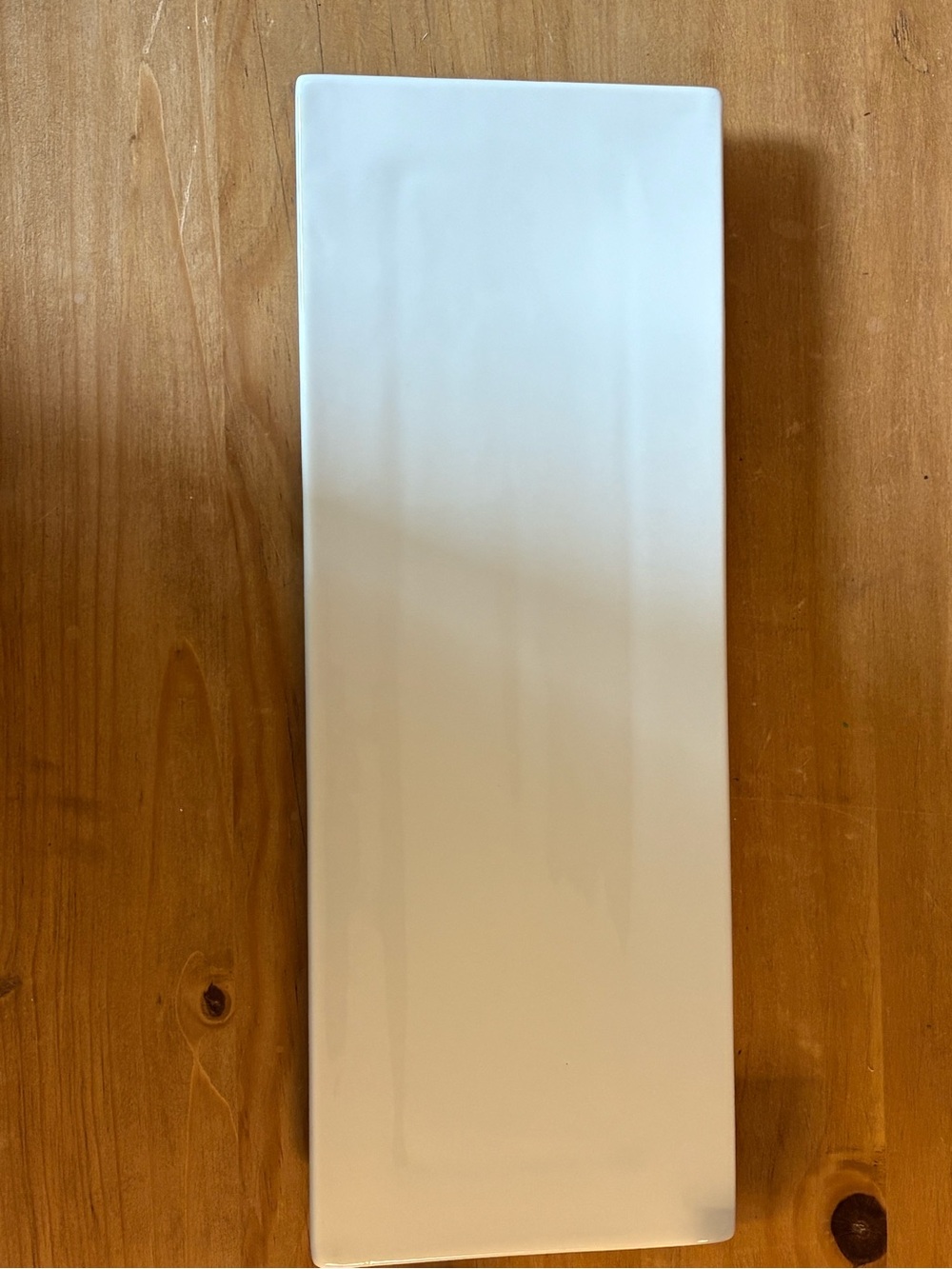Crate&Barrel White Rectangular Ceramic Wall Plate